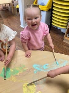 Painting at the table