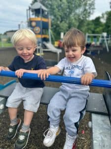 Climbing in the play park