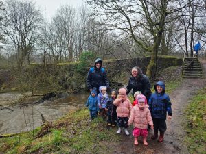 A walk in the woods by the burn