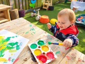 Painting in the garden